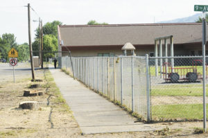 TREES AT OROVILLE ELEMENTARY GET THE "AX"