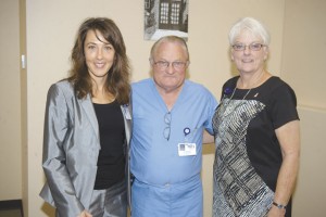 Dr. Paula Silha, Dr. Donald Sebesta and NVH Administrator  Linda Michel celebrate the surgical center's grand opening.