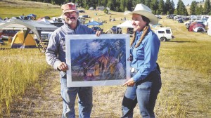 Patrick and Robin Stice were one again awarded a Hulan Fleming work from the TMSP committee in thanks for their hosting the star party for the second straight year. The Eden Valley Guest Ranch owners were lauded for both the quality of the setting and their hospitality. 
