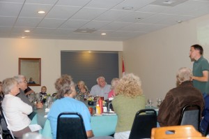 The Oroville Chamber of Commerce held their first post summer meeting last Thursday evening  with a program about scientific research at Hot Lake about two miles from Oroville. Gary DeVon/staff photo