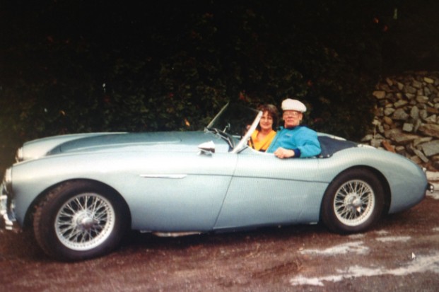 Forry Boyer and wife Joyce, in his classic Austin-Healey 3000