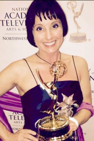 Seattle-based videographer  Laura James, a 1990  Oroville High School Graduate, with her second Emmy. She won for her camera work on the KXTS9 production of “Solving the Mystery of Dying Starfish. Submitted photo