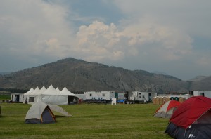 Firefighters' camp near Loomis