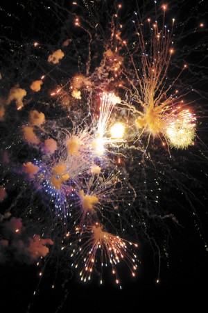 The finale from last year's Oroville Community Fireworks show. Gary DeVon/file photo