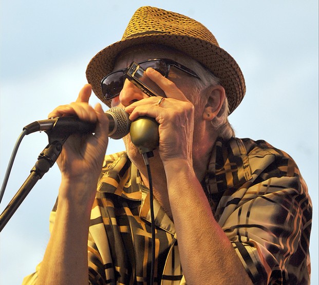 Jesse Weston plays hot harmonica last year at the Rally at the Border Blues Fest held at Deep Bay Park; this year’s festival is held at various venues around downtown Oroville. Gary DeVon/file photo