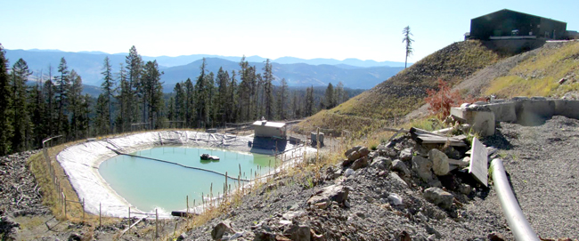 A mine surge pond at Crown Resource's Buckhorn Gold Mine. Submitted photos.