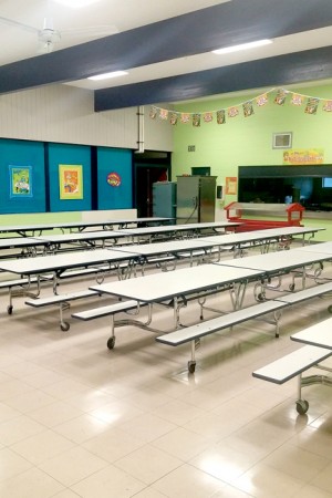 The Oroville Elementary School Cafeteria got new tables during the summer, as well as new paint and other improvements. Ila Hall, sixth grade teacher, said the kids are thrilled with the Seahawks-themed cafeteria. She hopes to contact the team to try and get posters to decorate the cafeteria. Dana Kernan McCoy/submitted photos