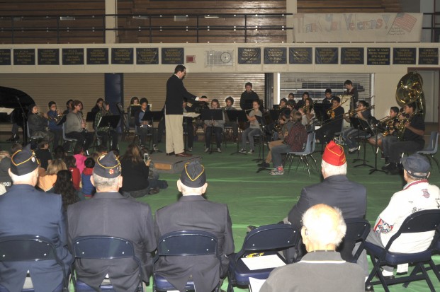 The High School Band played “American Patriot Salute” under the direction of Eric Stiles.