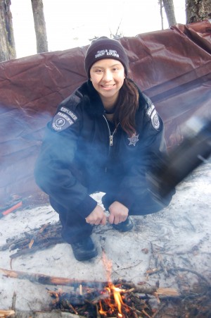 USBP/submitted photo Explorer Lopez with her fire.