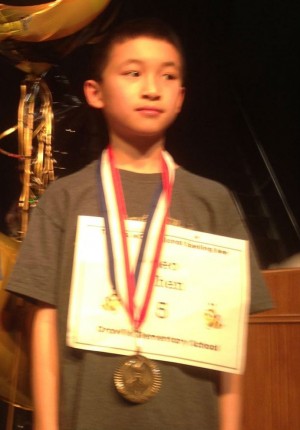 Leo Chenn, seen here at last year's Regional Spelling Bee held in East Wenatchee, has won the regional contest for the second year in a row. The Oroville seventh grader will now compete in Washington, D.C. at the Scripps National Spelling Bee.