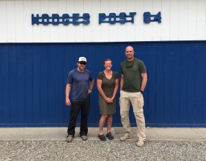 Submitted photo Pacific Northwest Trail through hikers and veterans Dylan Tearle, Diana Brown, John Maxwell and Sterling Deck were invited to the Oroville American Legion Post to talk about the Warrior Expeditions program. Later that day they went to the Tonasket American Legion Post for a fish fry.