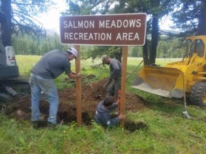 Salmon Meadows: Tonasket’s recreation crew working on improvements at Salmon Meadows that will provide for expanded camping opportunities.