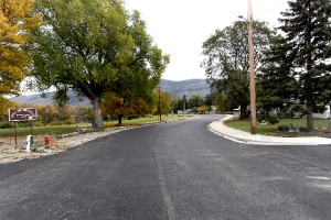 Gary DeVon/staff photos The entirety of 16th Street, from Main to Cherry, was opened to traffic last week after both lanes were paved. The project includes a new sidewalk along the south side of the street connecting existing sidewalks in town. The new sidewalk is designed to make travel to Oroville’s Henry Kniss Riverfront Park safer for pedestrians. The street has been closed for several months as the project was underway and still needs to be striped and have crosswalks added. There are still several areas that need completion, especially where they join up with residences, the park and the Oroville Senior Center.