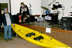 Photo by Gary DeVonTim Roberts from Molson was the Grand Prize winner for 2008 for his single heaviest fish of 2 lbs., 4.2 oz. A happy Roberts took home a bright yellow NuCanoe valued at over $1,100.