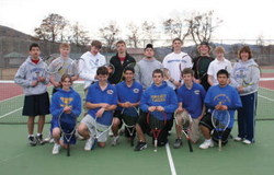 Photo by Terry Mills                The Tonasket High School tennis team boys are Aaron Bharucha, Karl Bharucha, Zach Clarkson, Terrell Cross, Zach Ferriel, Jeff Hunlock, Corbin