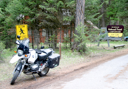 Photo by Gary DeVon    My GS on assignment at Lost Lake Campground while covering Oroville students on their Pioneer Trail Ride.