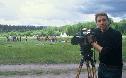 Photo courtesy of Heaven Scent FilmsKevin Tomlinson, director of “Back to the Garden, flower power comes full circle,” in 1988, filming a Healing Gathering near Tonasket. He kept this footage for 20 years before reconnecting with the people from the g