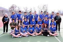 Photo by Terry MillsThe 2009 Tonasket High School Tennis team. The boys are: Tom Peery, Nicholas Luera, Lucas Detillian, Damon Sprague, Aaron Bharucha, Anthony Verhasselt, Caleb Knowlton, Russell Perry, Chris Martini, Vasyl Sheppela, Karl Bharucha, Lee Le