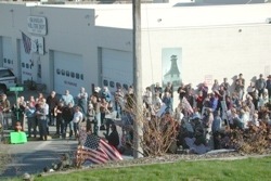 Approximately 400 people gathered at the Okanogan County Courthouse on Wednesday, April 15 for a Tax Day Tea Party. The gathered group heard speeches from several people and carried signs stating things like "Billions for Bankers," and "Common Sense Actio