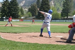 Photo by Ian DunnJeff Mahlke batting for the Tigers against Cascade on Saturday, May 9. Tonasket lost their first game 10-9 and their second game 11-1.