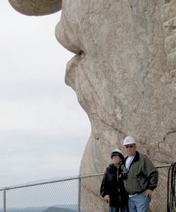 Anna Marie Pridgen with life companion Terry O'Donnel at Crazy Horse Monument in South Dakota