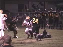 Nicky Perez on one of his 17 carries for 138 yards.Photo by Joyce Hutchinson