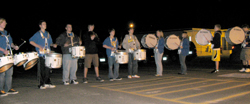 Photo by Emily HansonThe Tonasket High School drumline performing for theschool board on Monday, Nov. 23 before their meeting. The drumline consists ofShane Long, Damon Halvorsen, Stephen Hulse, Collier Brere