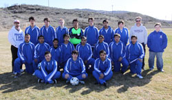 The Tonasket 2010 boys’ soccer team are: Brayson Hires, Wyatt O’Brien, Zach Villava, Joel Cosino, Matilde Pacheco, Jesus Alvarez, Oscar Avilez, Irving Morales, Lazaro Ortega, Tyler Farley, Adrian Ramos, John Pantaleon, Matt Gschiel, Derek Tucker, Jose