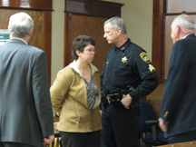 1580a Lacey Hirst-Pavek waits in handcuffs to be transported out of Douglas County Superior Court after a jury found her guilty of all charges, including first degree premeditate murder Tuesday, Nov. 16, in the killing of Michelle Kitterman.