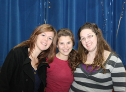 The only seniors on the Tonasket High School volleyball team, Jessica Rhoads, Taylor Ayers and Jayden Hawkins, enjoyed their final official get-together with the team at the volleyball banquet on Tuesday, Nov. 9. Photo by Terry Mills