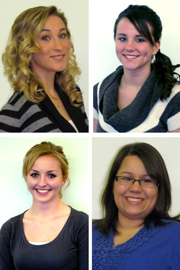 Candidates for the 2011 Oroville May Festival Queen are (clockwise from top left) Madison Hatch, Kelsey Hughes, Naomi Peters and Kylie Richardson.