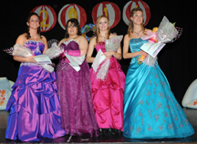 This year’s May Festival Royalty are (L-R) Princesses Kelsey Hughes, Kylie Richardson, Naomi Peters and Queen Madison Hatch. The girls, all juniors at Oroville High School, had personal interviews from a panel of judges and then on Selection Night last