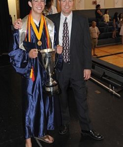 Photo by Gary A. DeVonConnorThompson was awarded the Glover Cup at the commencement ceremony for
