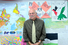 George Thornton in his classroom at OHS.