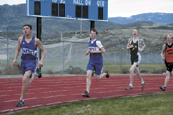 2497a Tonasket's Ryker Marchand and Adam Halvorsen compete in the 1600 meter run at the Tigers' invitational.