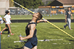 2565a Luke Kindred finished third in the javelin for the Oroville boys.