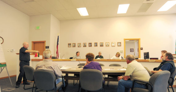 Meeting to discuss Eastlake Sewer System between Okanogan County Commissioners and Oroville representatives.