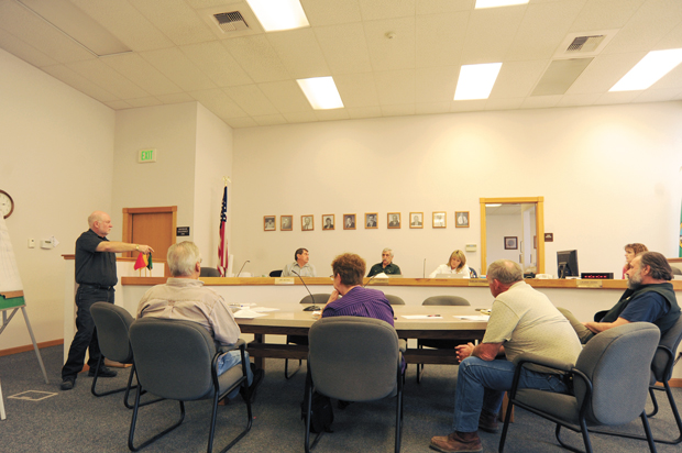 Meeting to discuss Eastlake Sewer System between Okanogan County Commissioners and Oroville representatives.