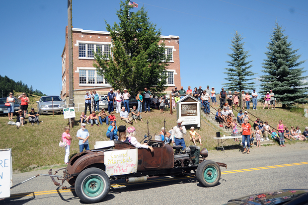 The Molson Schoolhouse, now a museum, was the center of attention for a 100th birthday celebration in Molson on July 26. Gary DeVon/staff photo