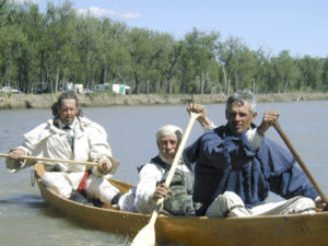 Churchill Clark (far left) was able to walk in the footsteps of his fourth-great grandfather William Clark during a bicentennial reenactment of the Lewis & Clark expedition.