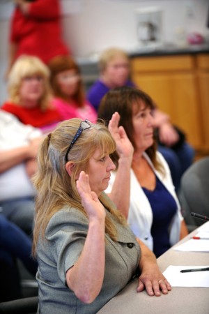 Kim and Jan Ellis testify on behalf of the Ellis family which owns property below Richards.  Rich and Mary Ellis are appealing the SEPA for the kennel. They cited noise, dust from their road, animal waste and many more reasons why they do not want the kennel to receive a CUP.