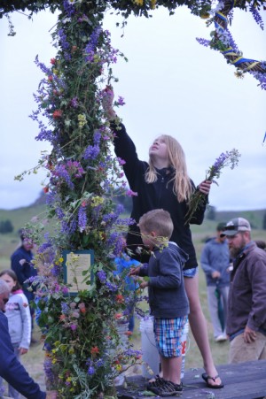Gary DeVon/file photo Decorating the Maypole at the Molson Midsummer Festival last year.
