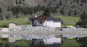 DOE Photo An illegal hard rock bulkhead on Palmer Lake in Okanogan County can cause harm to natural shoreline functions, according to the Washington State Department of Ecology.