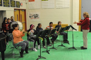 The Junior High Band performs "Song of Praise."