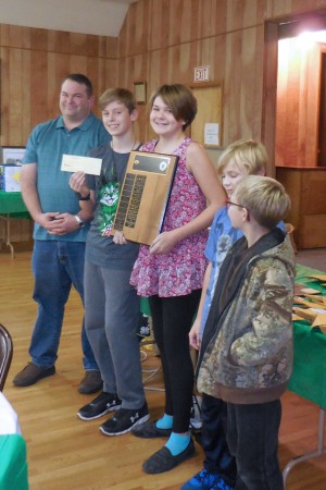 The Barnyard Blazers 4-H Club were chosen for the Outstanding Community Service with a plaque and monetary award.