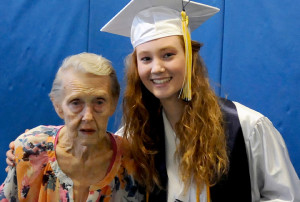 Lindsay Koepke and her grandmother Shirley.