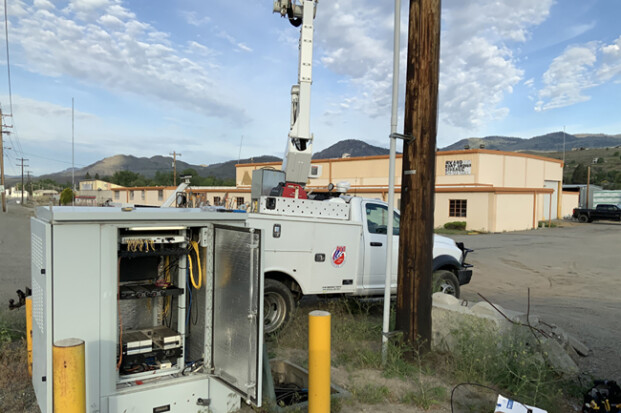 OKPUD/submitted photo In the Box: An example of work being done to make hotspots happen, this one at the Okanogan Armory.