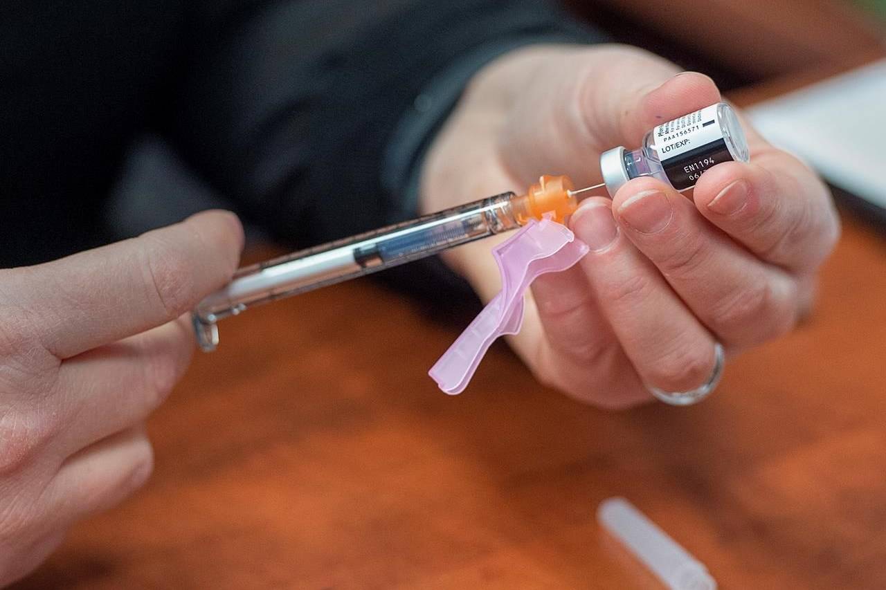 A vial of the Pfizer-BioNTech COVID-19 vaccine is displayed in Truro, N.S. on Wednesday, Feb. 24, 2021. THE CANADIAN PRESS/Andrew Vaughan