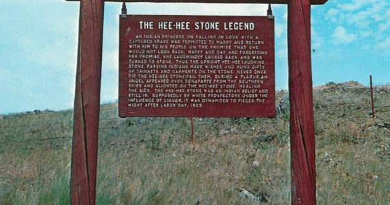 Okanogan County Historical Marker on way to Chesaw at location of the Te Hee Stone.