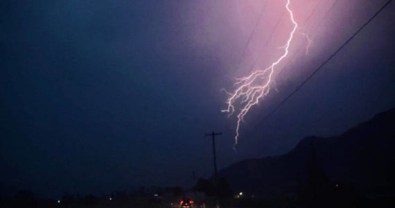 Kathryn Knowlton/submitted photo
A thunderstorm rolled through the region last Tuesday night touching off several fires in the county, according to Maurice Goodall, director of Okanogan County Emergency Management. However, the cause of the Spur Mountain Fire is still under investigation and the Walker Creek fire, also near Bonaparte, is being labeled as human-caused.